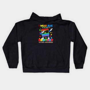 Poplt Dab I Wear Blue For My Brother Puzzle Autism Awareness Kids Hoodie